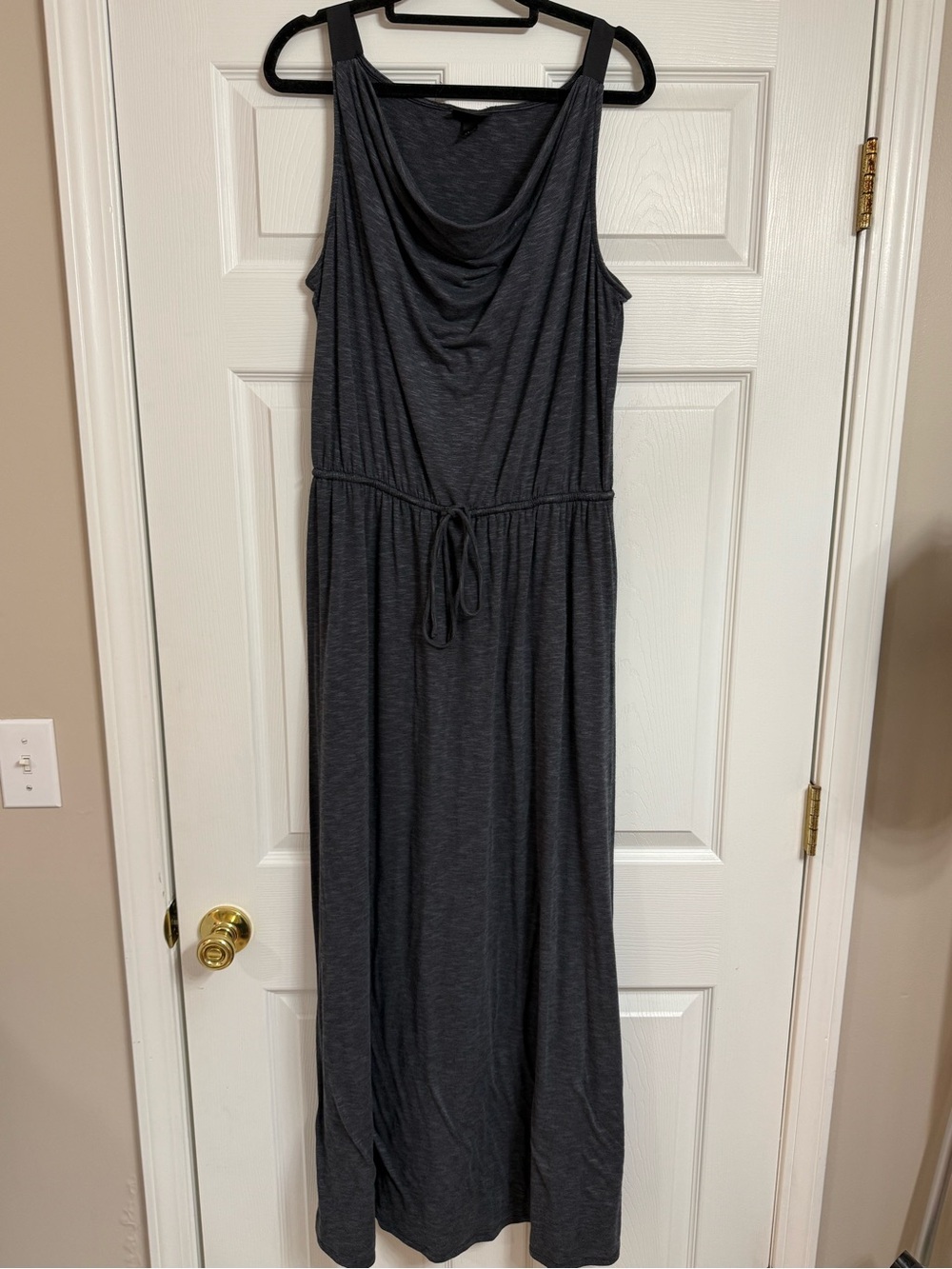 Mossimo Supply Co. Charcoal Gray Sleeveless Cowl Neck Maxi Dress